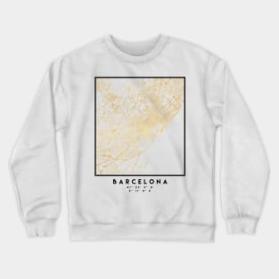 BARCELONA SPAIN CITY STREET MAP ART Crewneck Sweatshirt